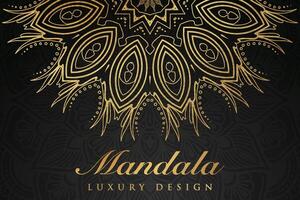 luxueus mandala patroon achtergrond, luxe mandala uitnodiging groet kaart ontwerp, circulaire patroon vector ontwerp,