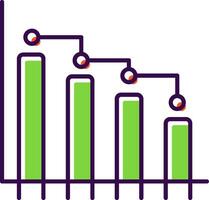 bar diagram gevulde icoon vector