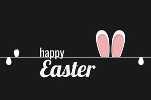 gelukkig Pasen vakantie kaart met Pasen konijn en eieren vector