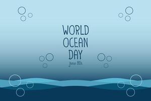opslaan wereld oceanen dag onderwater- banier vector