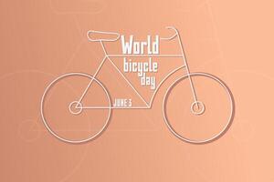 wereld fiets dag poster sjabloon. juni 3. fiets eco vervoer vector