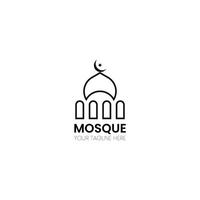 vector Islamitisch moskee logos ontwerp