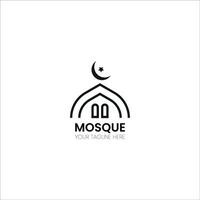 vector Islamitisch moskee logos ontwerp
