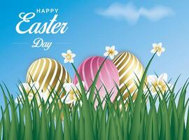 gelukkig Pasen dag evenement Pasen ei christen festival illustratie sjabloon vector
