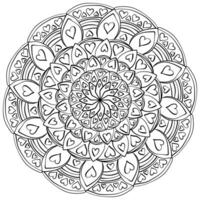 meerlagig mandala met harten, meditatief tekening kleur boek voor Valentijnsdag dag vector