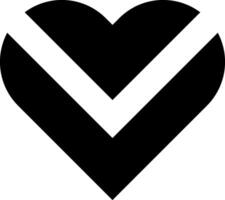 minimalistische zwart hart voor logo vector