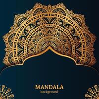 luxe mandala achtergrond met gouden arabesk patroon Arabische islamitische Oost-stijl vector