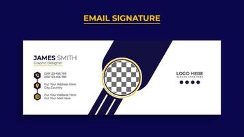 professionele moderne e-mailhandtekening of e-mailvoettekstsjabloonontwerp gratis download vector