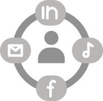 sociaal cirkel vector icoon