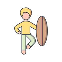 Surf pictogram vectorillustratie vector