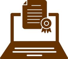 online diploma uitreiking vector icoon