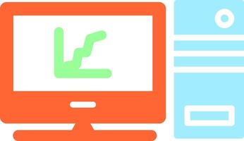diagram lijn scherm vector icoon