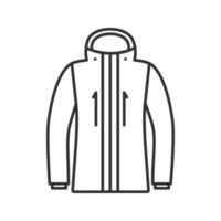 ski-jas lineaire pictogram. dunne lijn illustratie. winterse bovenkleding. contour symbool. vector geïsoleerde overzichtstekening