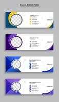 professionele moderne e-mailhandtekening of e-mailvoettekstsjabloonontwerp gratis download vector