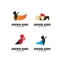 eenvoudig kinder superheld pictogram vector logo