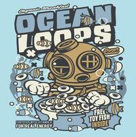 oceaan onder water loops vector