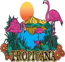 tropicana t overhemd ontwerp vector