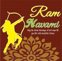 groet ontwerp voor RAM navami festival vector