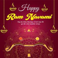 groet ontwerp voor RAM navami festival vector