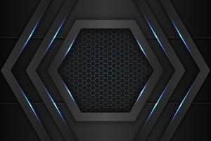 moderne futuristische technologie geometrisch elegant blauw op grijze achtergrond vector