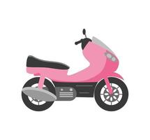 roze transportmotorfiets vector