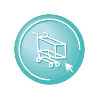 e-commerce winkelwagentje vector
