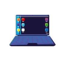 laptop computer sociale media vector