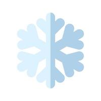 sneeuwvlok pictogram. vlakke stijl. kerst en winter traditioneel symbool voor logo, print, sticker, embleem, wenskaart en uitnodigingskaart ontwerp en decoratie vector