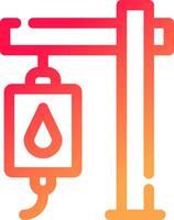 bloed transfusie creatief icoon ontwerp vector