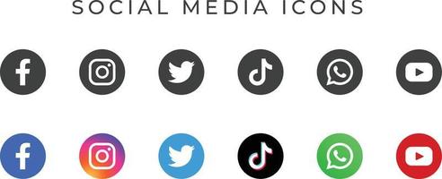 social media iconen vector
