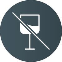 Nee wijn creatief icoon ontwerp vector