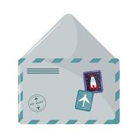 post envelop met postzegel vector