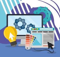 webdesign technologie vector