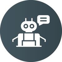 Chatbot creatief icoon ontwerp vector