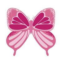 schattige roze vlinder vector