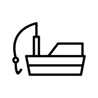 Vector vissersboot pictogram