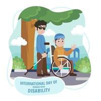 internationale dag van de persoon met een handicap vector