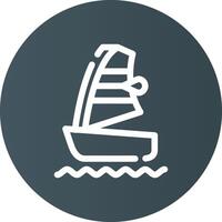 windsurfen creatief icoon ontwerp vector