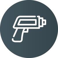 thermometer geweer creatief icoon ontwerp vector
