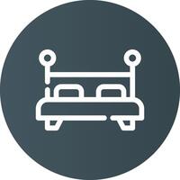 dubbele bed creatief icoon ontwerp vector