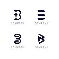 letter B. embleem, logo en identiteit pictogramsjablonen vector