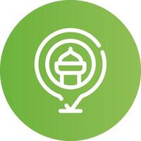 moskee pin creatief icoon ontwerp vector