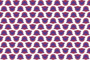 illustratie patroon, abstract meetkundig stijl. herhalen van rood blauw driehoek en cirkel Aan wit achtergrond. vector