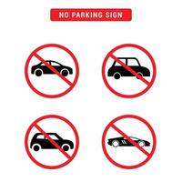 Nee auto parkeren teken sjabloon illustratie vector