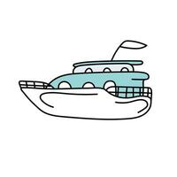 schip in tekening stijl. vector illustratie.