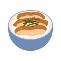 katsudon Japans voedsel keuken illustratie vector