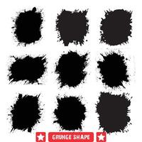 artistiek opstand expressief grunge vorm vector silhouet ontwerpen voor creatieven