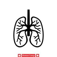 leerzaam menselijk longen vector kunst perfect voor medisch conferentie materialen