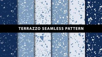 set van terrazzo Japanse stijl naadloze patronen. premium vector