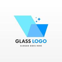 creatief ontwerp glas logo sjabloon vector